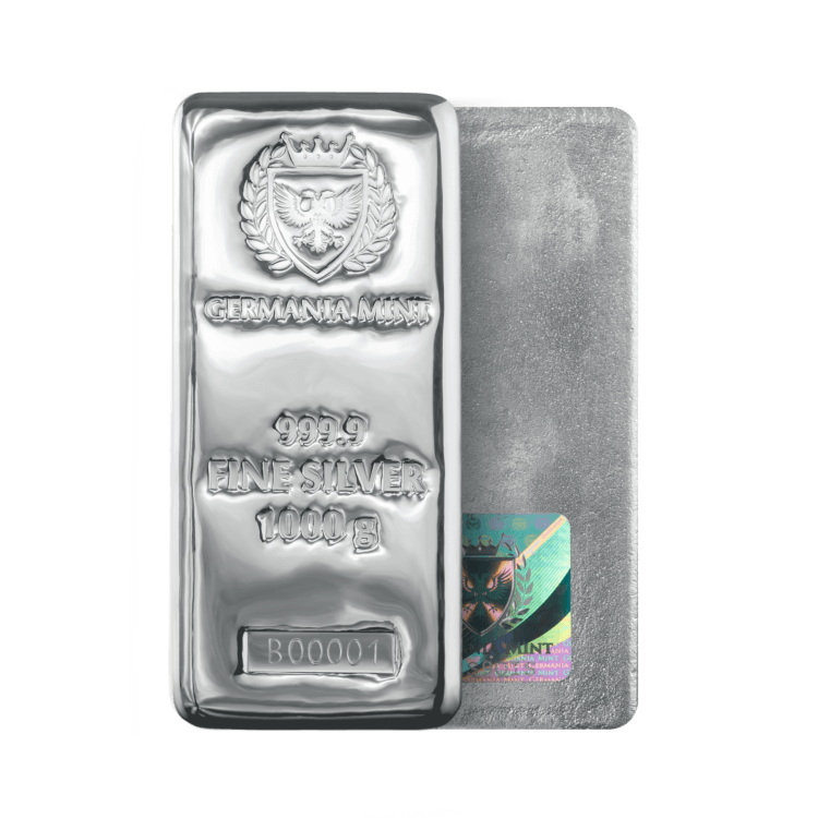 1 kilo zilverbaar Germania Mint