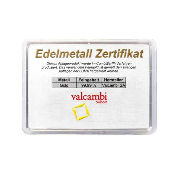 5x 1 gram gouden CombiBar