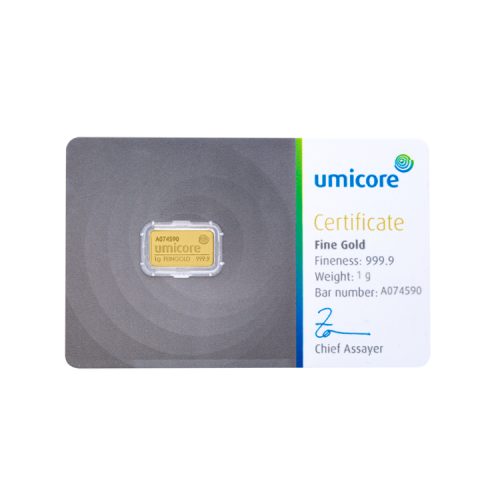 1 gram goudbaar Umicore