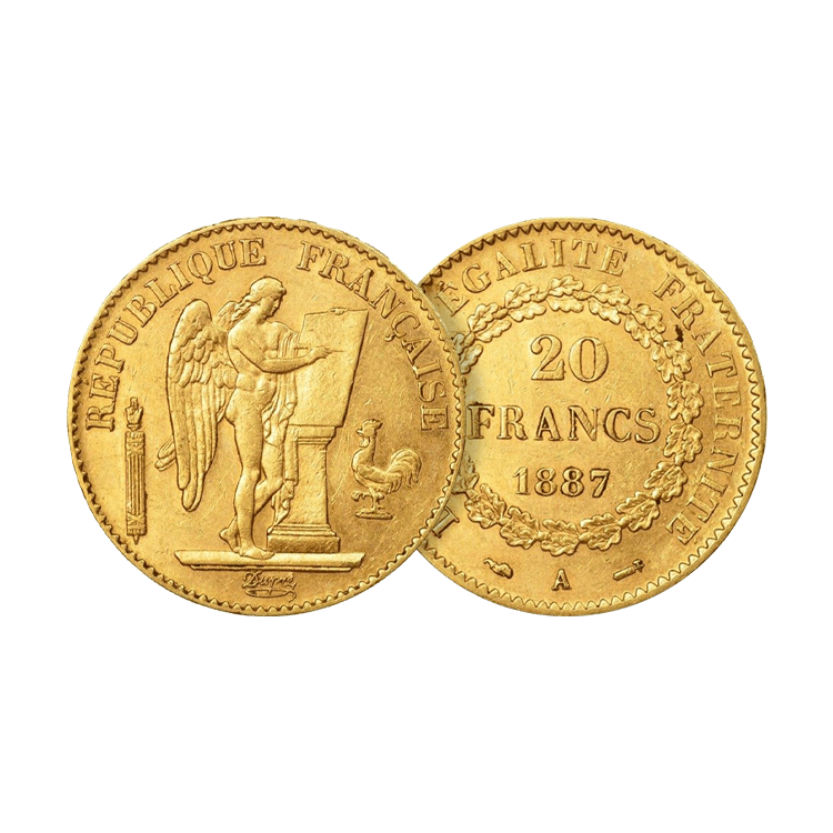 Gouden 20 Franc Genie munt