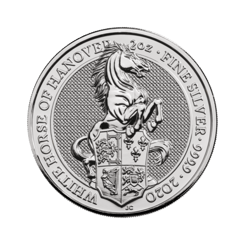 2 troy ounce zilveren Queen’s Beasts munt