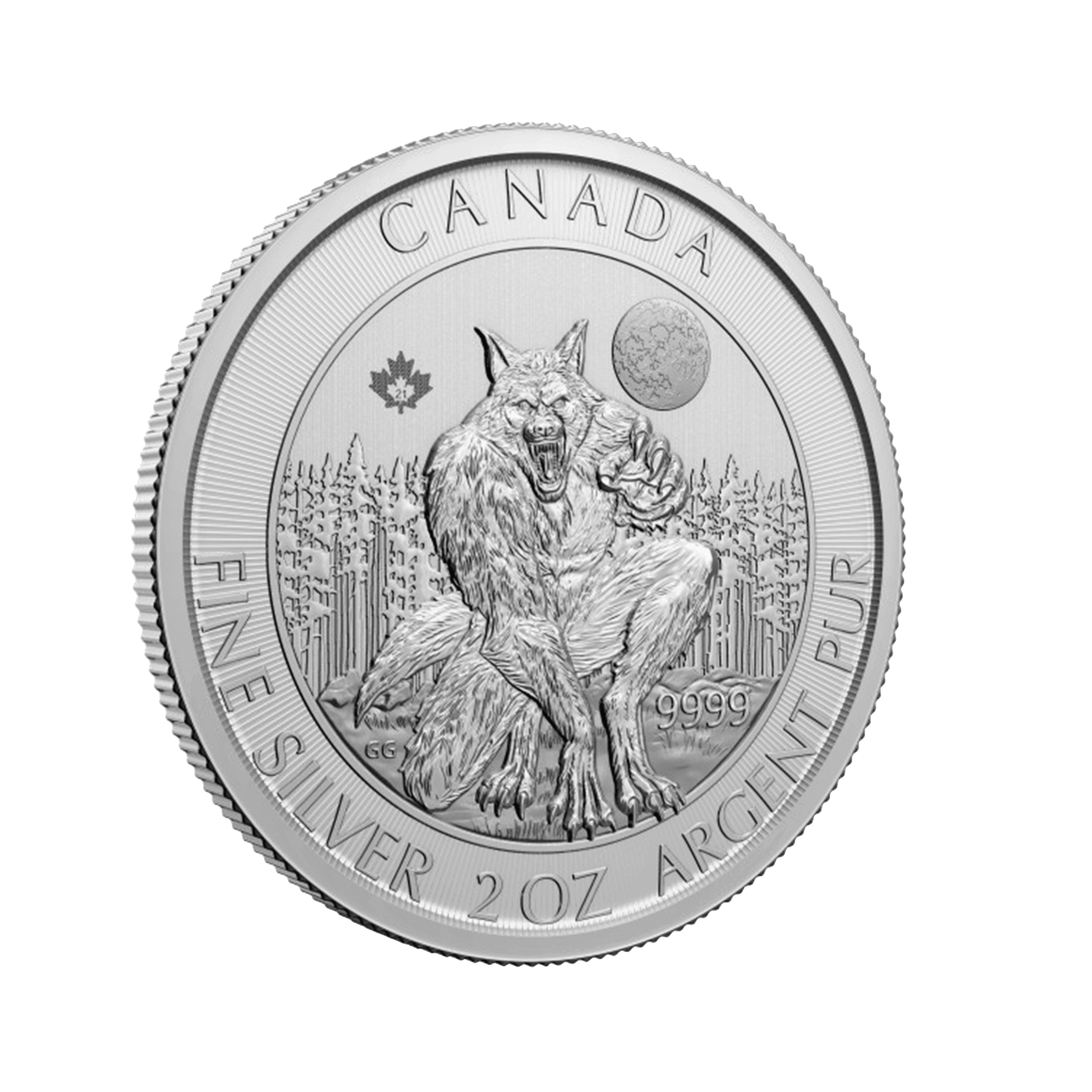 2 troy ounce zilveren Canadian Creatures of the North munt