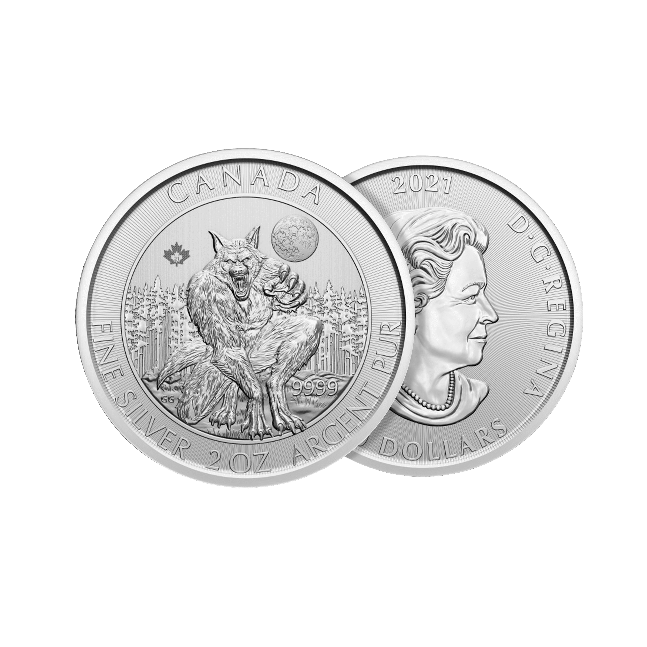 2 troy ounce zilveren Canadian Creatures of the North munt