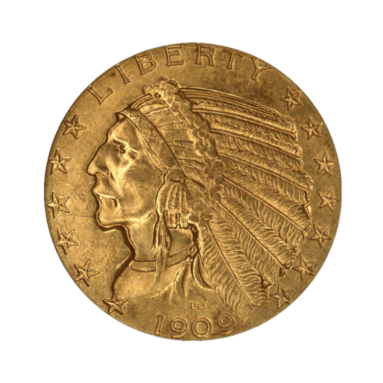 Gouden $5 Indian Head munt