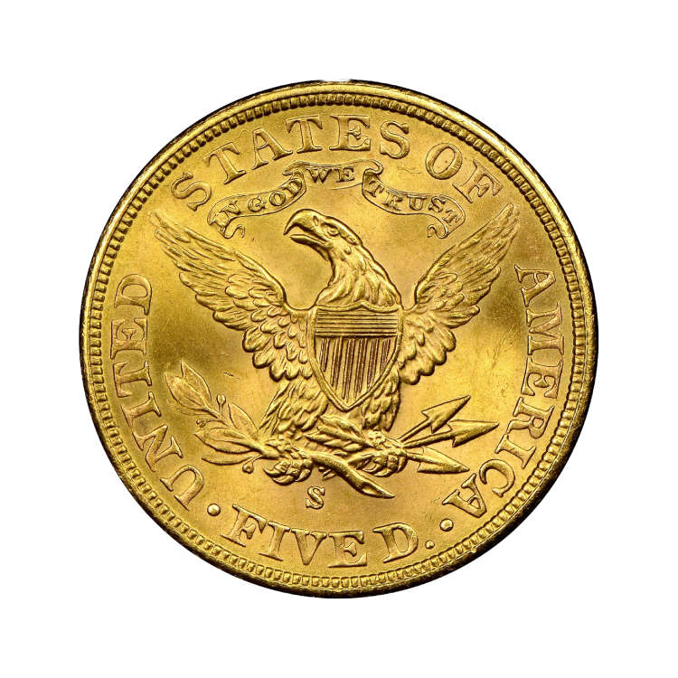Gouden $5 Liberty Head munt