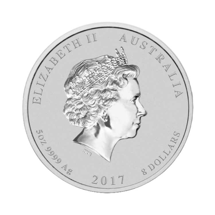 5 troy ounce zilveren Lunar munt