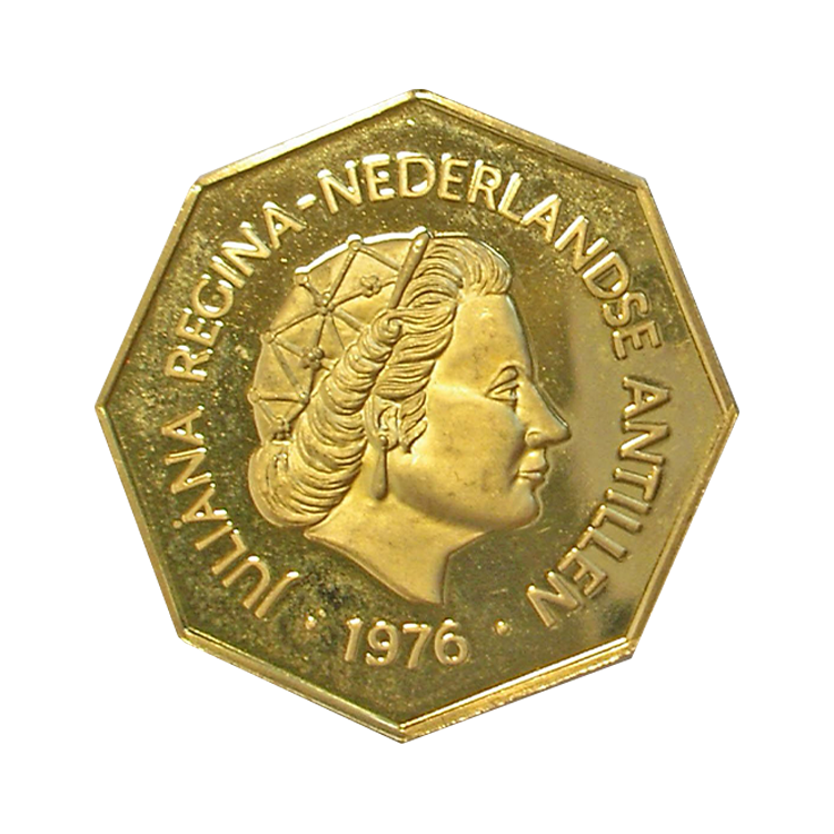Gouden 200 gulden Nederlandse Antillen munt (1976-1977)