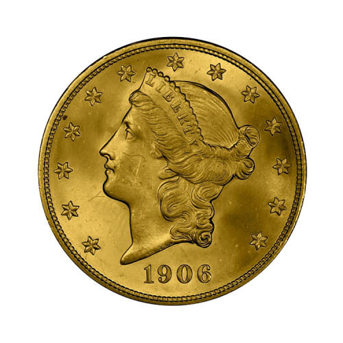 Gouden $20 Double Eagle Coronet Head munt