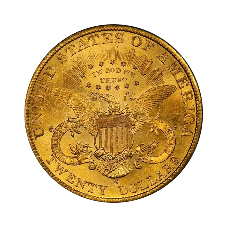 Gouden $20 Double Eagle Coronet Head munt