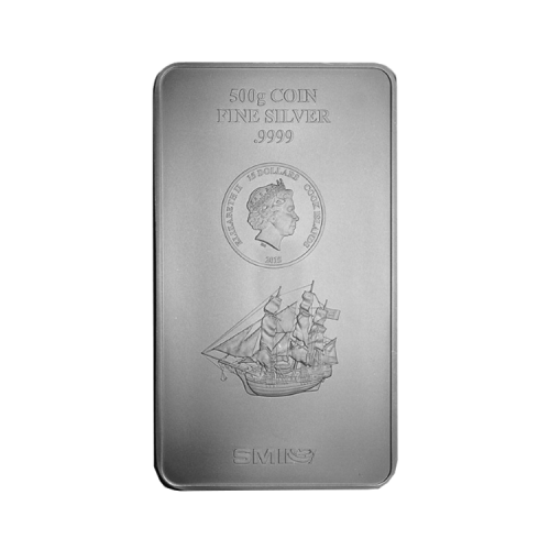 500 gram zilveren Cook Islands muntbaar (coinbar)