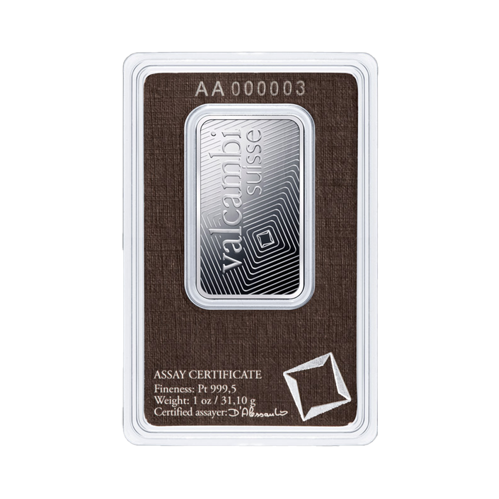 1 troy ounce platinabaar diverse producenten