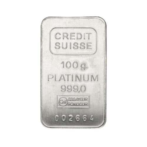 100 gram platinabaar diverse producenten