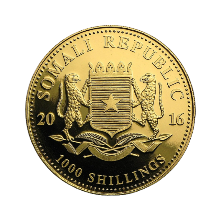 1 troy ounce gouden African Wildlife Elephant munt
