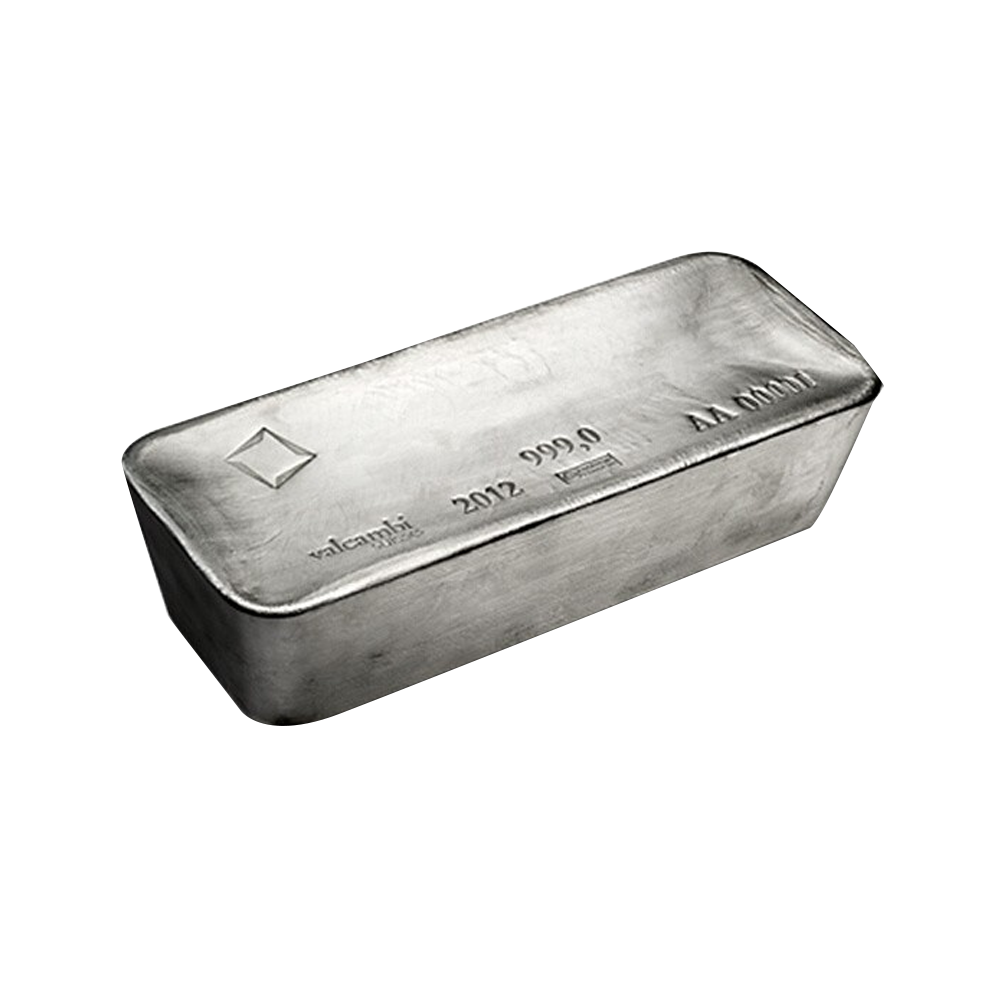 1000 troy ounce zilverbaar btw-vrij