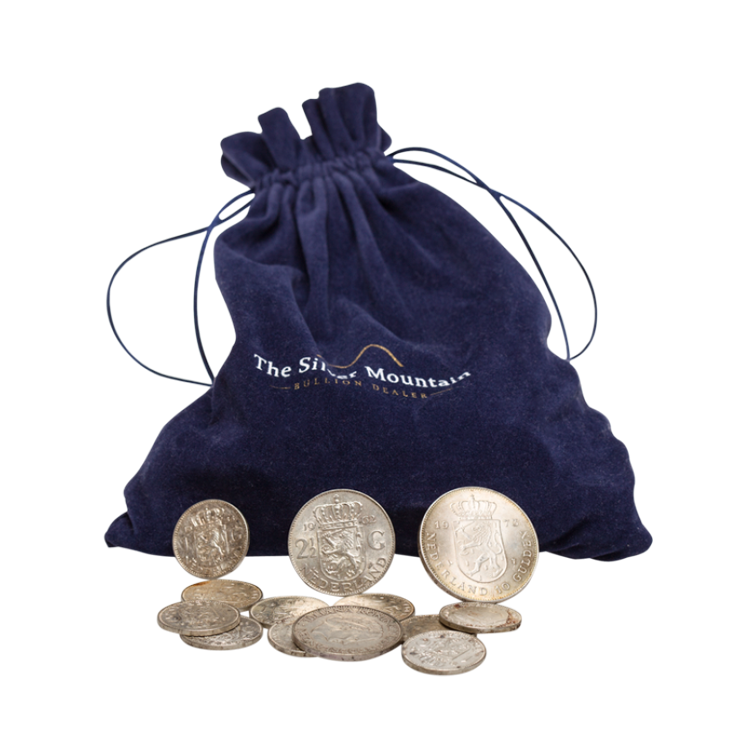 Twee kilo zilver Nederlands muntgeld (brutogewicht 2,778 kg)
