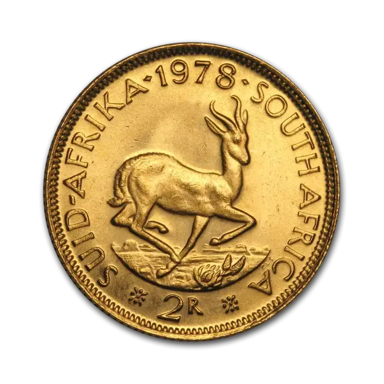 Gouden 2 rand munt uit Zuid-Afrika