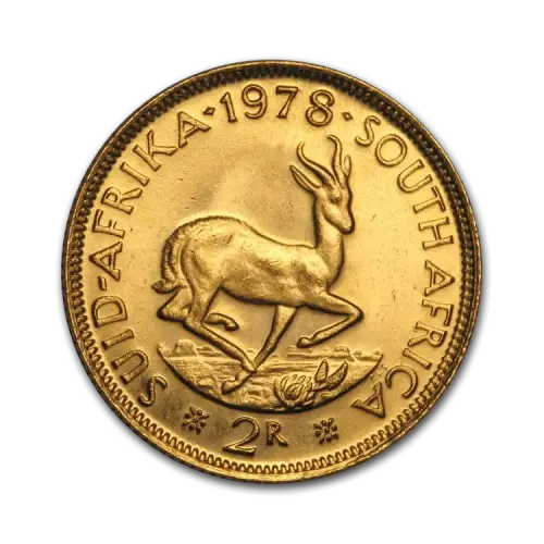 Gouden 2 rand munt uit Zuid-Afrika