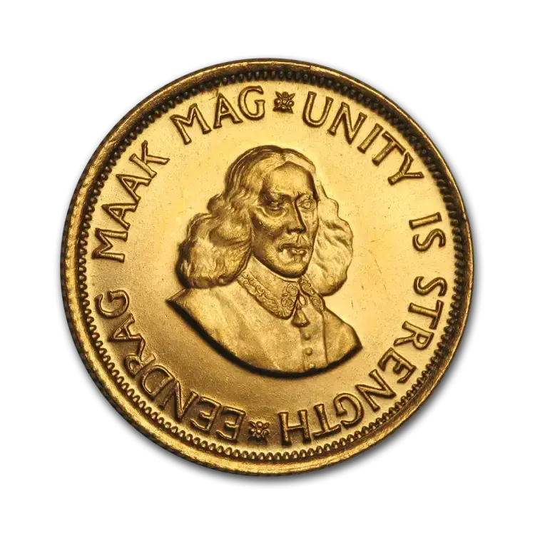 Gouden 2 rand munt uit Zuid-Afrika