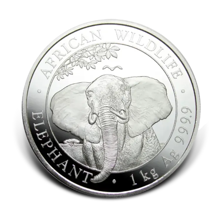 1 kilo zilveren Somalische Olifant munt