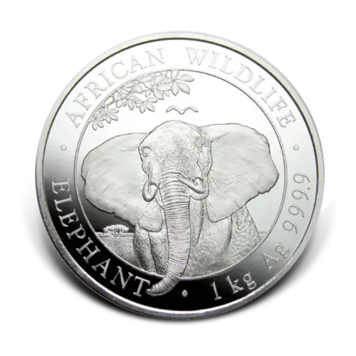 1 kilo zilveren Somalische Olifant munt